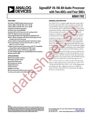 ADAU1702JSTZ-RL datasheet  